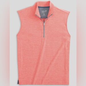 Johnnie-O Sun Kissed Caleb Quarter-Zip Performance Vest JMVT1600 Pink Golf